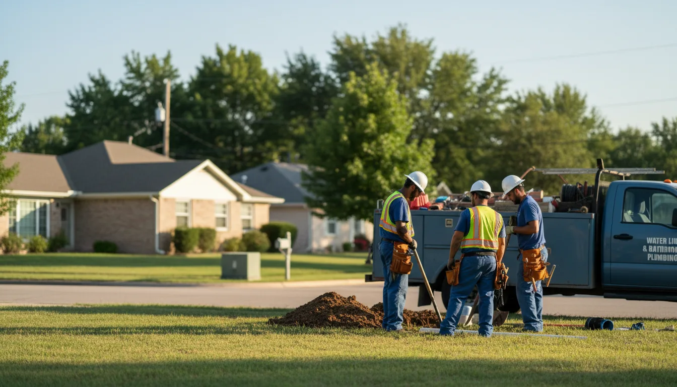 Residential water line and bathroom plumbing service in Bowersville, OH